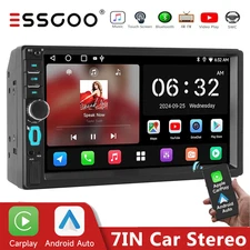7" Double Din Car Stereo Radio Apple CarPlay/Android Auto TouchScreen MP5 Player