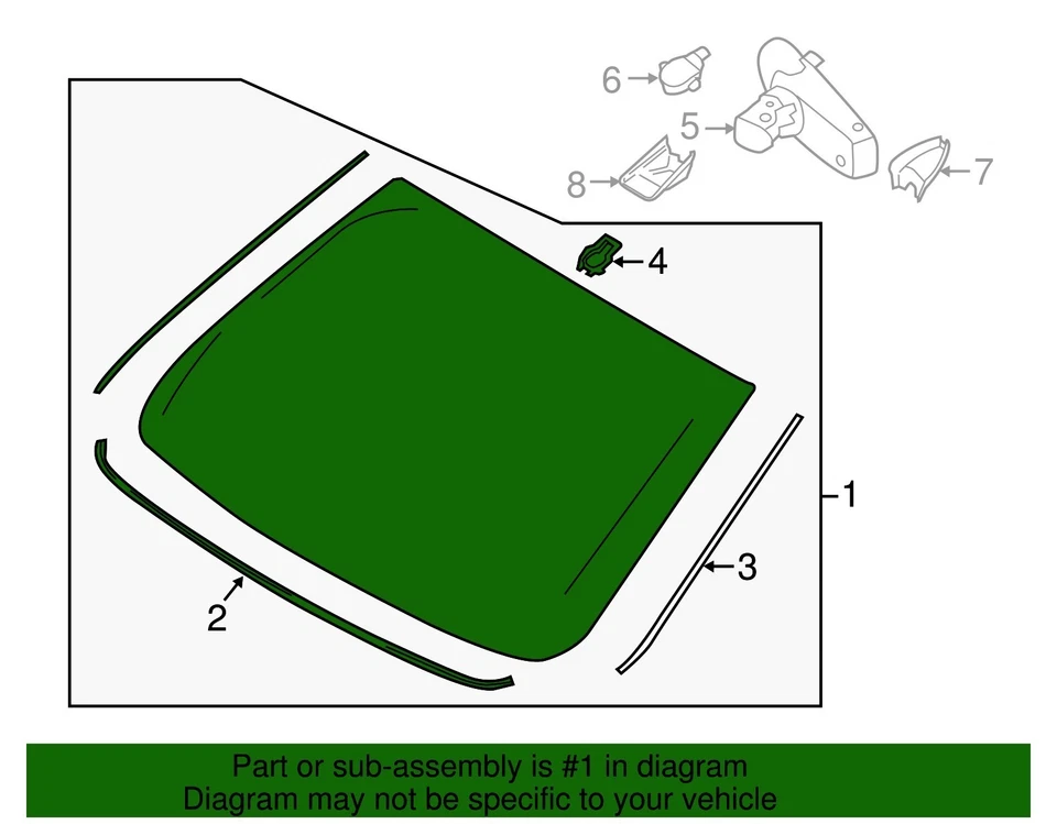 NEW OEM Ford Windshield Glass GP5Z-5403100-A Lincoln MKZ 2013-2020 - Imagem 4 de 4