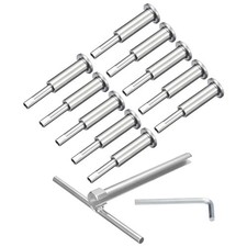 10 Pack Silver Invisible Cable Railing Kit for 2"x2" Wood/Metal Deck Post