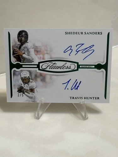 2025 Panini Flawless Collegiate Shedeur Sanders Travis Hunter Dual Auto /5