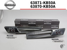 Nissan Genuine Gt-r R35 Front Side Fender Pure Emblem Silver Right Left Set Nissan Genuine Gt-r R35 Front Side Fender Pure Emblem Silver Right Left Set