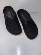 Haflinger Women  s Clog Grey Sz 37/ 6.5-7 US 