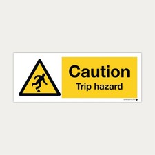Caution Trip Hazard Sign | Correx | 400 x 150mm | Health & Safety Warning Sign |