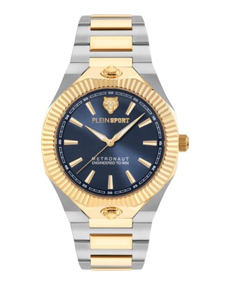 Plein Sport Mens  Two Tone 42mm Bracelet Fashion Watch