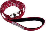 Service Dog Leash - Embroidered- with Padded Neoprene Handle and Reflective thre
