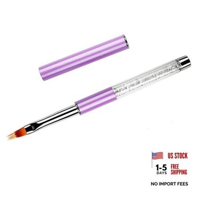1Pcs Nail Ombre Brush Nail Art Gradient Painting Brush With Rhinestone Handle