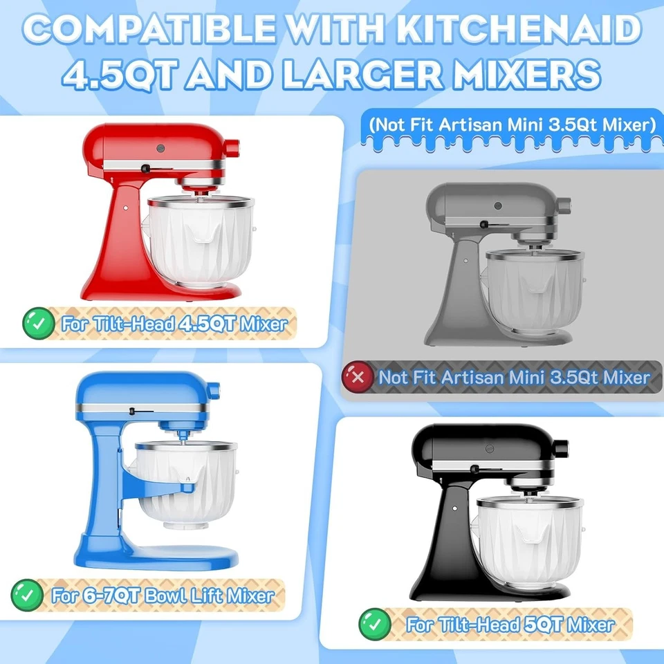 Attachment for KitchenAid Stand Mixers for Making Ice Cream & Sorbet - Image 2 of 4