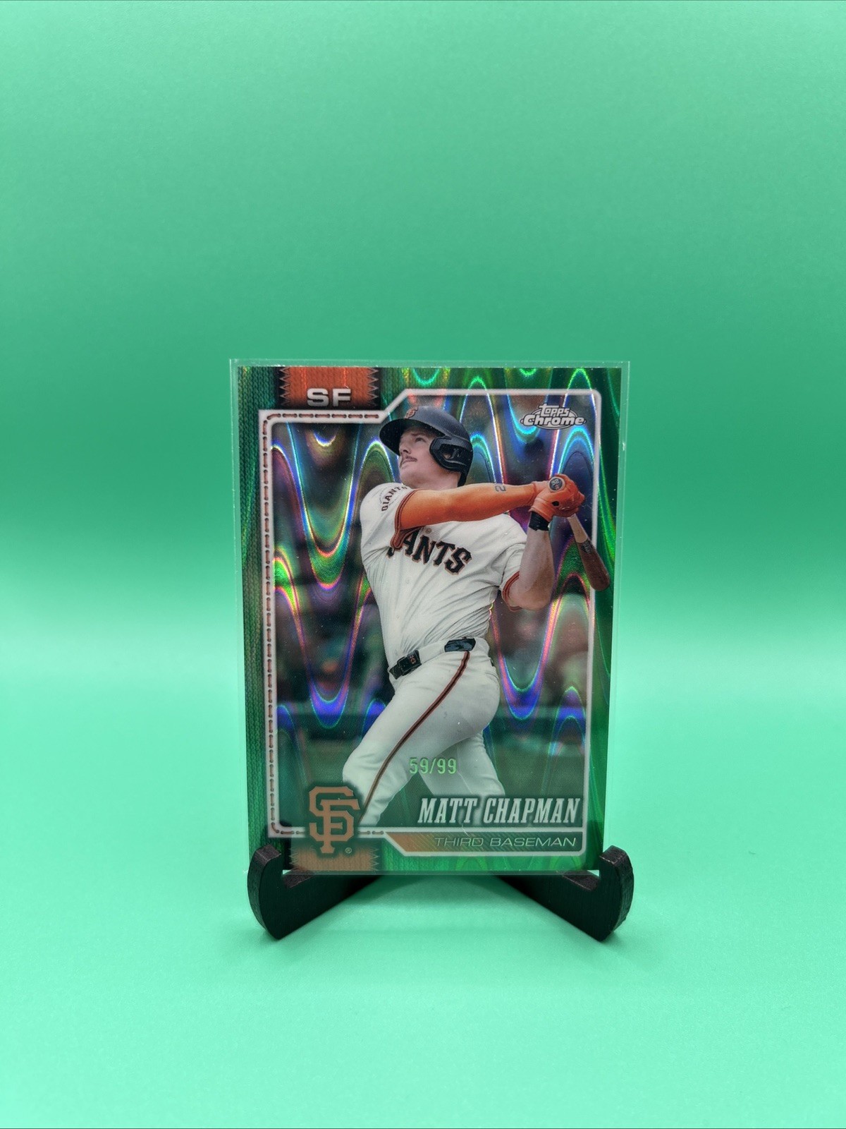 2026 Topps Chrome Matt Chapman 193 Green Logofractor /99