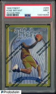 1996 97 Topps Finest w/ Coating #269 Kobe Bryant Lakers RC Rookie HOF PSA 9 MINT
