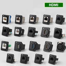 HDMI Module Socket Female Cat6/5 Panel Mount Networ Signal Connector USB 86