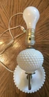 White Milk Glass Hobnail Wall Mount Sconce Lamp No Shade Corded Vintage Works