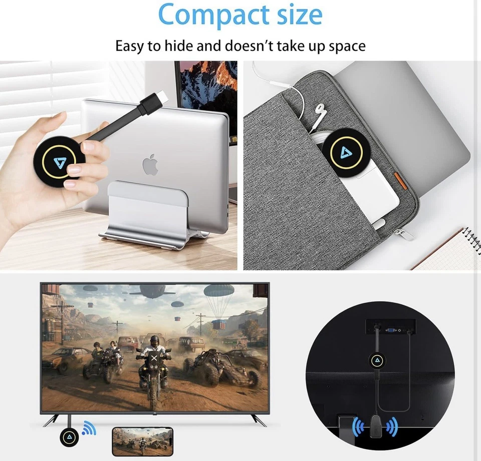 Wireless HDMI Display Adapter Miracast Dongle iOS Android Mirroring Device - Image 4 of 4