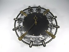 Alte Zentra Wanduhr 27 cm Landhausstil geschmiedet -Junghans Quartz Uhr