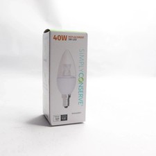 Simply Conserve LED Light Bulbs 5W Dimmable Candelabra Warm White