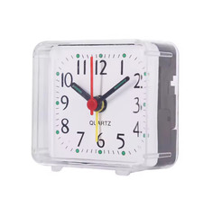 Silent Compact & Portable Alarm Clock Travel Quartz Beep Alarm Clock Small Cute