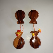 Vintage Castanets. Wood, Nice High Gloss.
