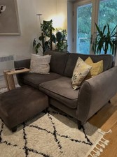 DFS Aurora Sofa – Graphite – Plus Footstool - Immaculate Condition