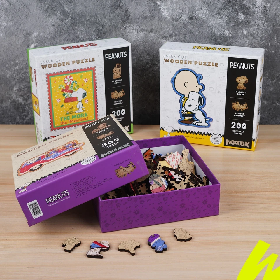 Quebra-cabeça oficial de madeira Snoopy Flower Truck 300 peças | Presente de amendoim - Imagem 3 de 4