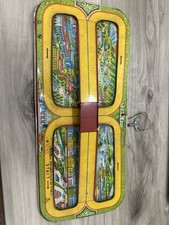TPS Lithograph Tin Figure 8 Highway Toy 15x7in With Key No Car Vintage