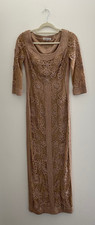 Sue Wong Nocturne Taupe Lace Formal Maxi Dress sz 2 New NWT