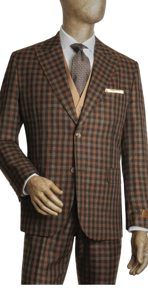 Steve Harvey 225812SHS 3pcs Suit Chocolate/Brown/Tan - Image 2 of 2