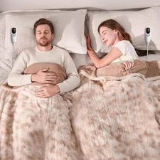 Electric Blanket King Size 90"x100", Dual Zone Heated Blanket with 9 Heat Lev...