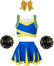 Cheerleader Costume Halloween Cheerleading Uniform Outfit with Accessories 5T
