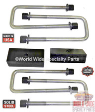 SuspensionMaxx Rear Lift Block and U-Bolt Kit Heavy Duty 1 Inch For 07-13 Tundra