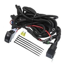 Radiator Fan Connector Switch Kit with Relay LED Rocker Switch Cooling Wiring