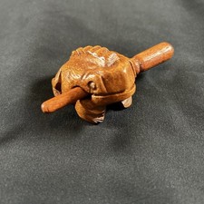 Lucky Frog Small 2" Frog Guiro Rasp - Carved Musical Percussion Instrument