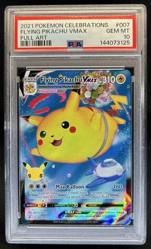2021 Pokemon SWSH Celebrations Flying Pikachu VM #007/025 PSA 10 GEM MINT
