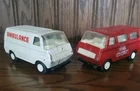 Fire Chief Pressed Steel Van 1970’s Vintage Red Tonka Department Van & Ambulance