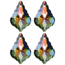 4PCS Crystal Maple Leaf Prisms, 38mm/1.5" Pendant Hanging Multicolor 