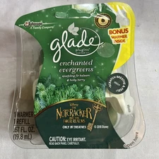 Glade Enchanted Evergreens Plugins Scented Oil Refill & Plug In Warmer Unit NEW