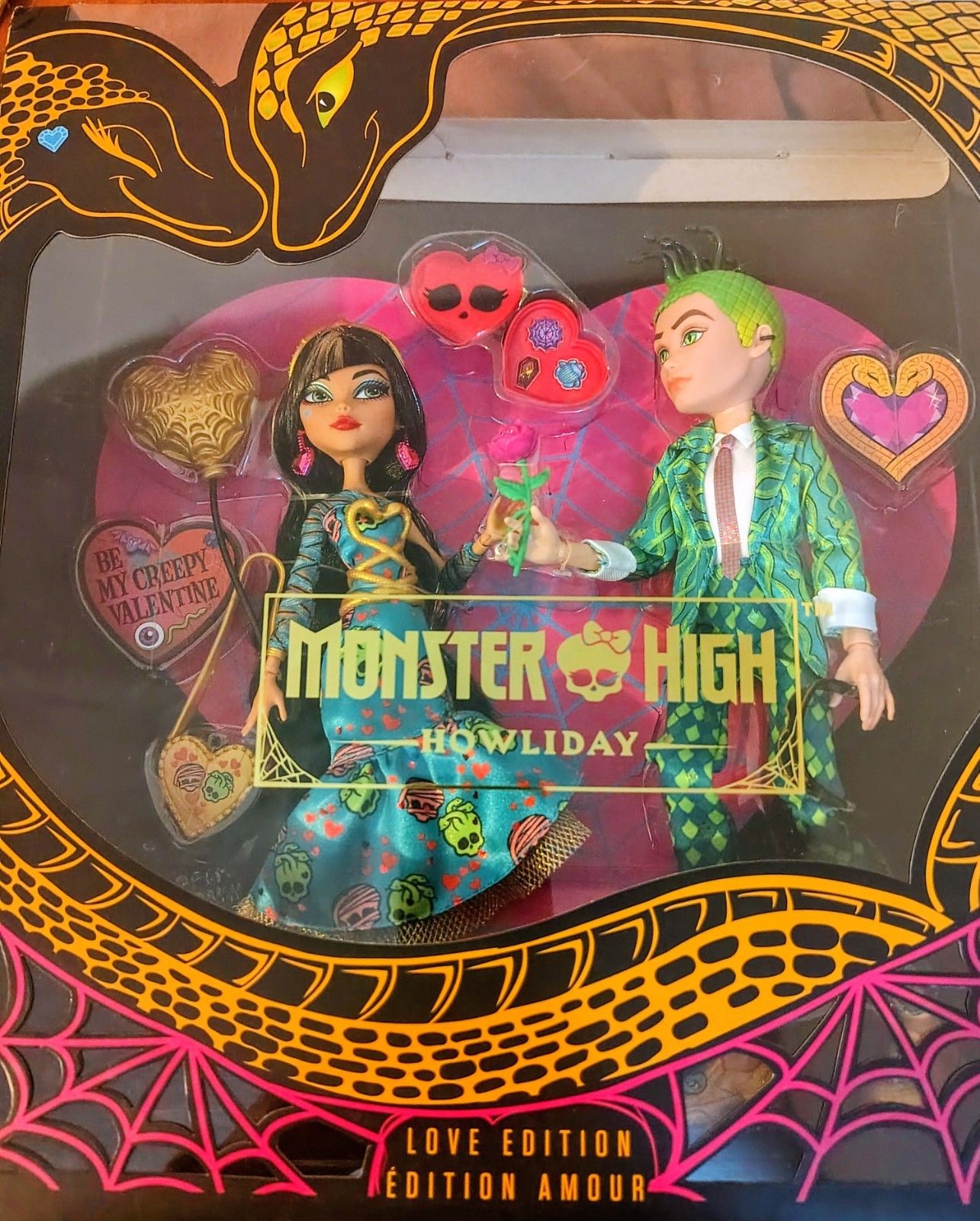 Monster High Howliday Cleo and Deuce Love Edition 2-Pack Doll Set 100% MINT!!