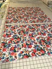 FABRIC/ FLORAL KNIT/ ORANGE-YELLOW FLOWERS/ 2 PIECES/ PETER PAN FABRICS