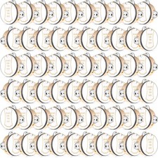 Fiada 180 Set 4 Inch Wedding Tambourines Bulk for Adults Wooden Hand white