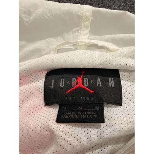 Mens Jordan Jumpman Nike Air Speckled Windbreaker Jacket White Black 1985 Medium image 2