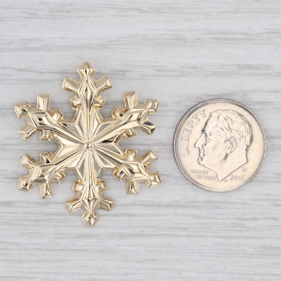 Colgante Copo de Nieve Oro Amarillo 14k 1979 Gorham Holiday Collection Foto 4 de 4