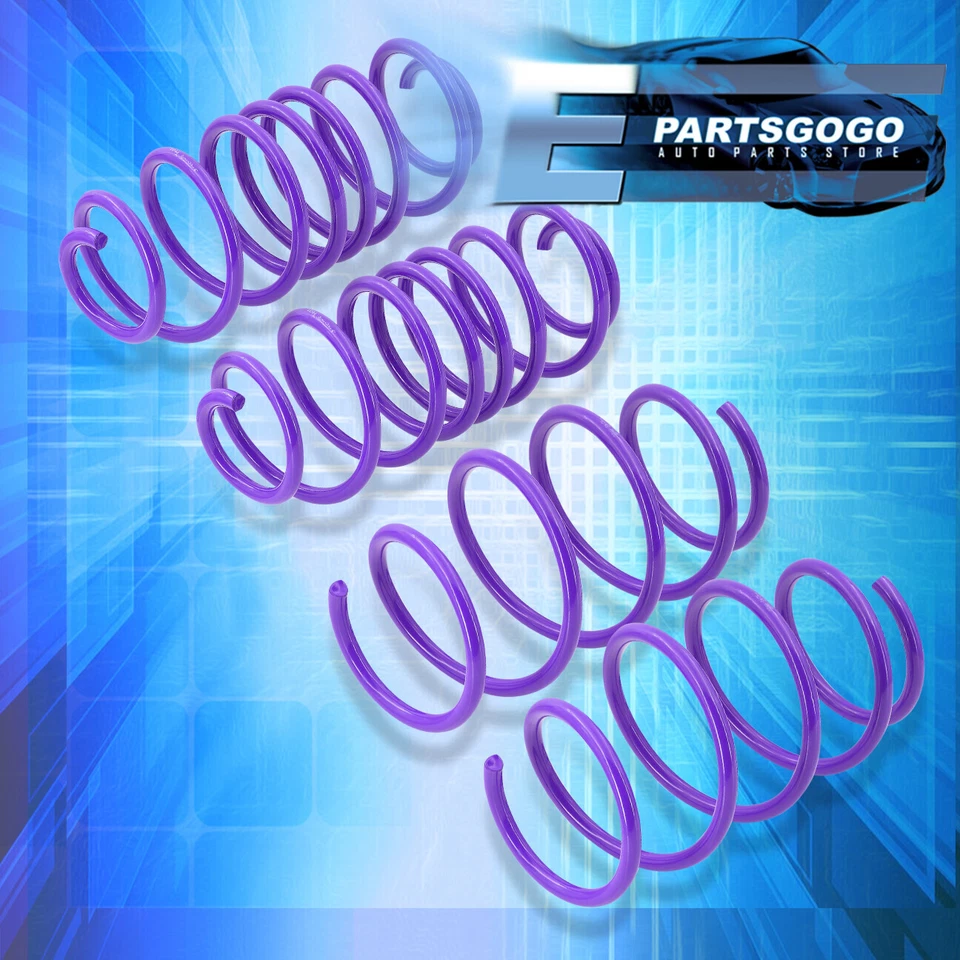 For 92-00 Honda Civic / 93-97 DelSol Front&Rear JDM Lowering Springs Set Purple - Изображение 3 из 3