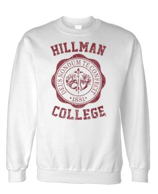 v2 HILLMAN COLLEGE Official Crest - Fleece Pullover Sweatshirt