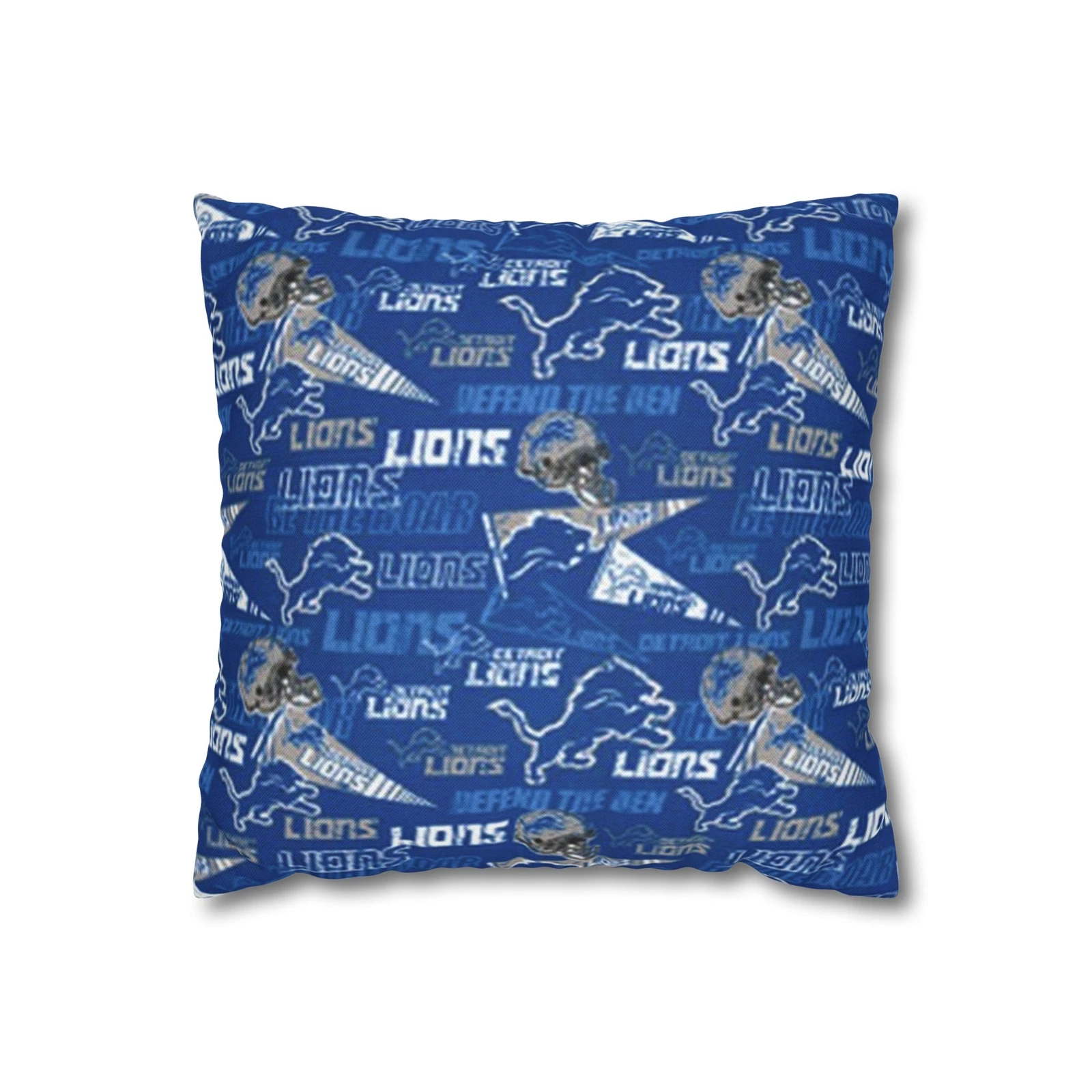 Detroit Lions Spun Square Throw Pillowcase