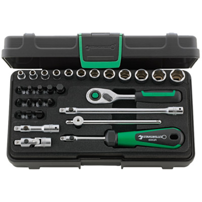 Stahlwille 96011182 40/24/6QR Socket Set 1/4''