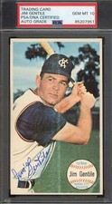 Jim Gentile Gem Mint 10 PSA DNA Signed 1964 Topps Giants Autograph
