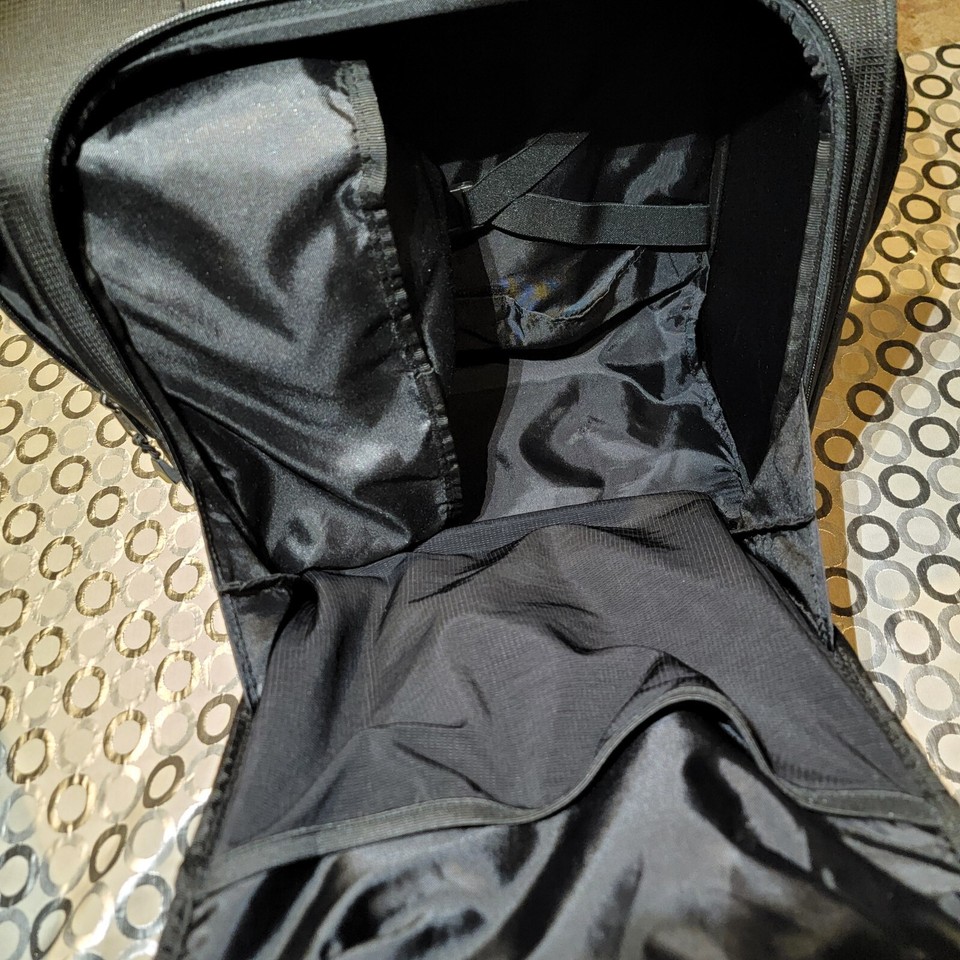 LL Bean Hard & Soft Side Rolling Spinner Carry On Luggage Bag 15"x14"x9