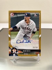 2018 Bowman Prospect Autographs Green Dean Deetz 36/50 ROOKIE 1st AUTO ASTROS
