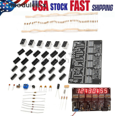 6-bit Digital Circuit Clock DIY Electronic Kit Electronic Clock Teaching Kit US