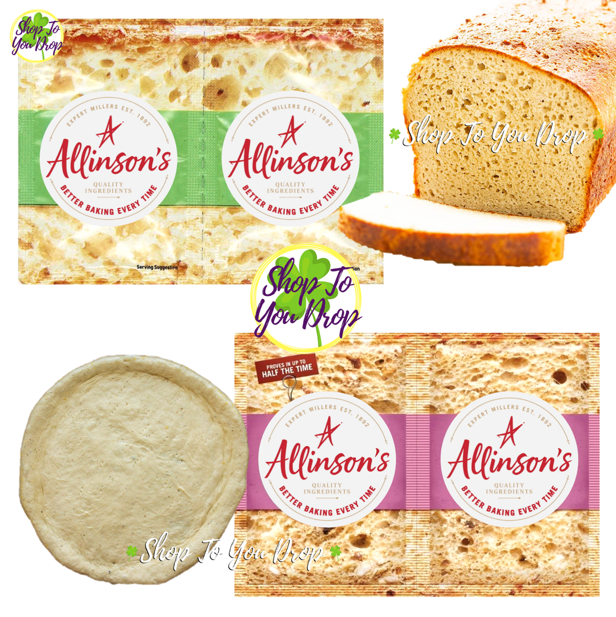 Fast Action Yeast Allinsons Easy Bake Yeast - 48 Pack (7g Each), Fast ...