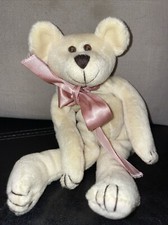 Boyds Company Bear Plush DILLY McDOODLE 9" J.B.Bean Series Tan With Pink Bow