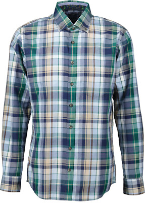 NEU! Olymp Herren Hemd Langarm Gr. L blau grün + mehr  kariert